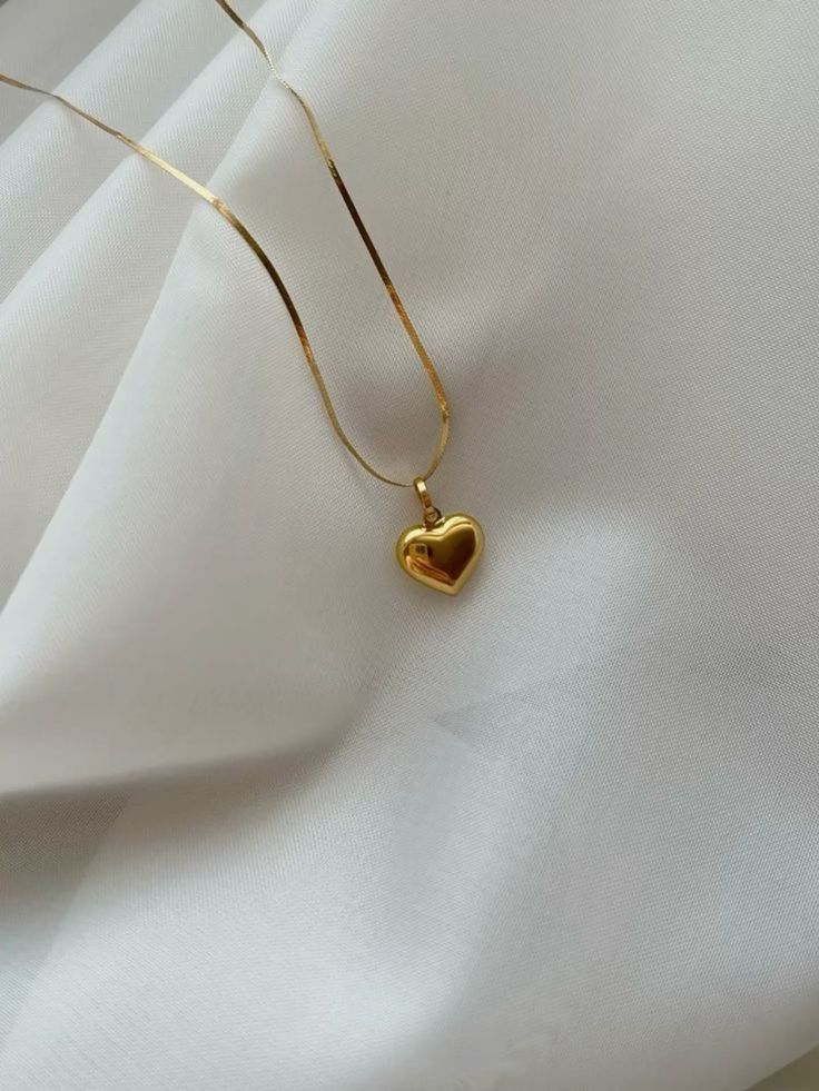 Golden Heart Pendant Necklace