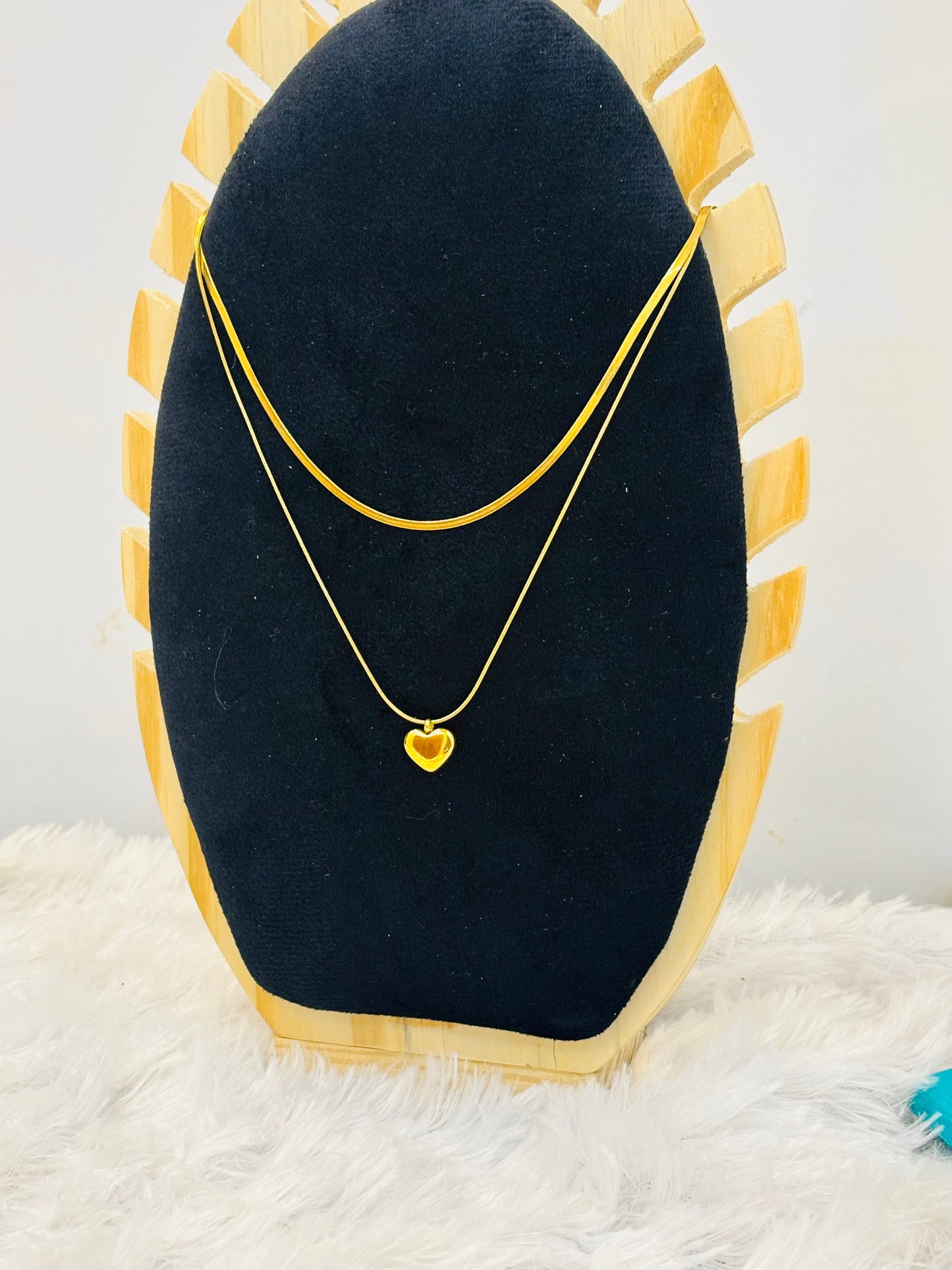 Golden Heart Layer Necklace