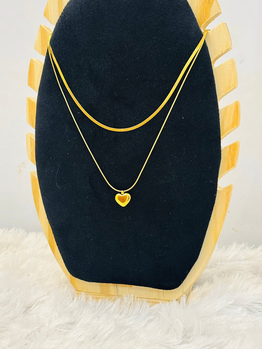 Golden Heart Layer Necklace