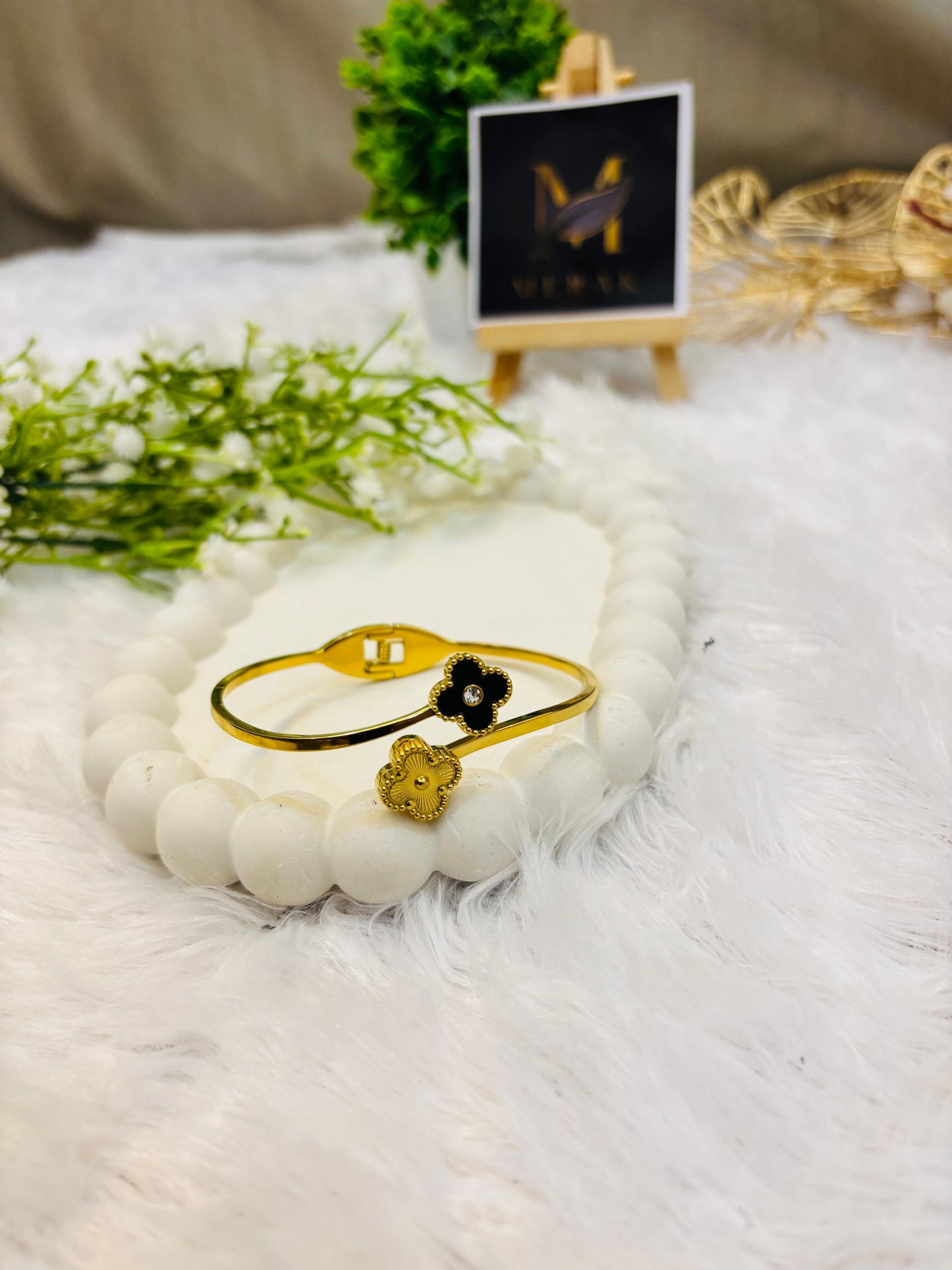 Dual Clover Designer Bracelet
