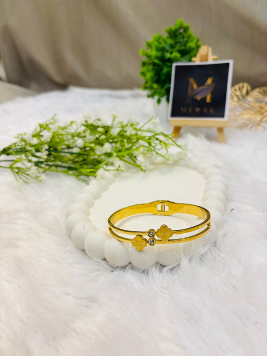 Gold-Plated Floral Kada