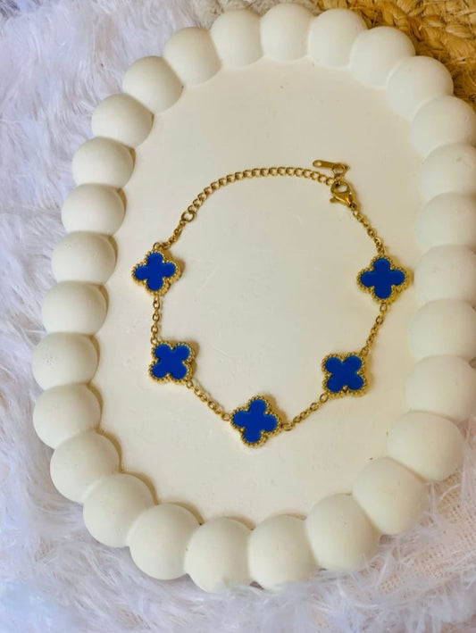 Royal Blue Clover Bracelet