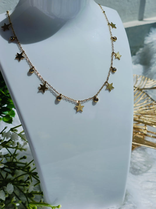 Ant tarnish Star charm necklace
