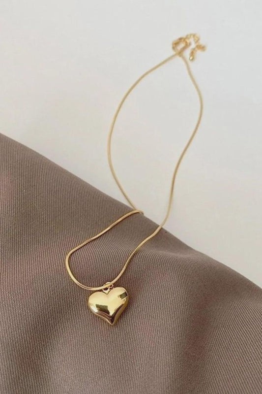 Golden Heart Pendant Necklace
